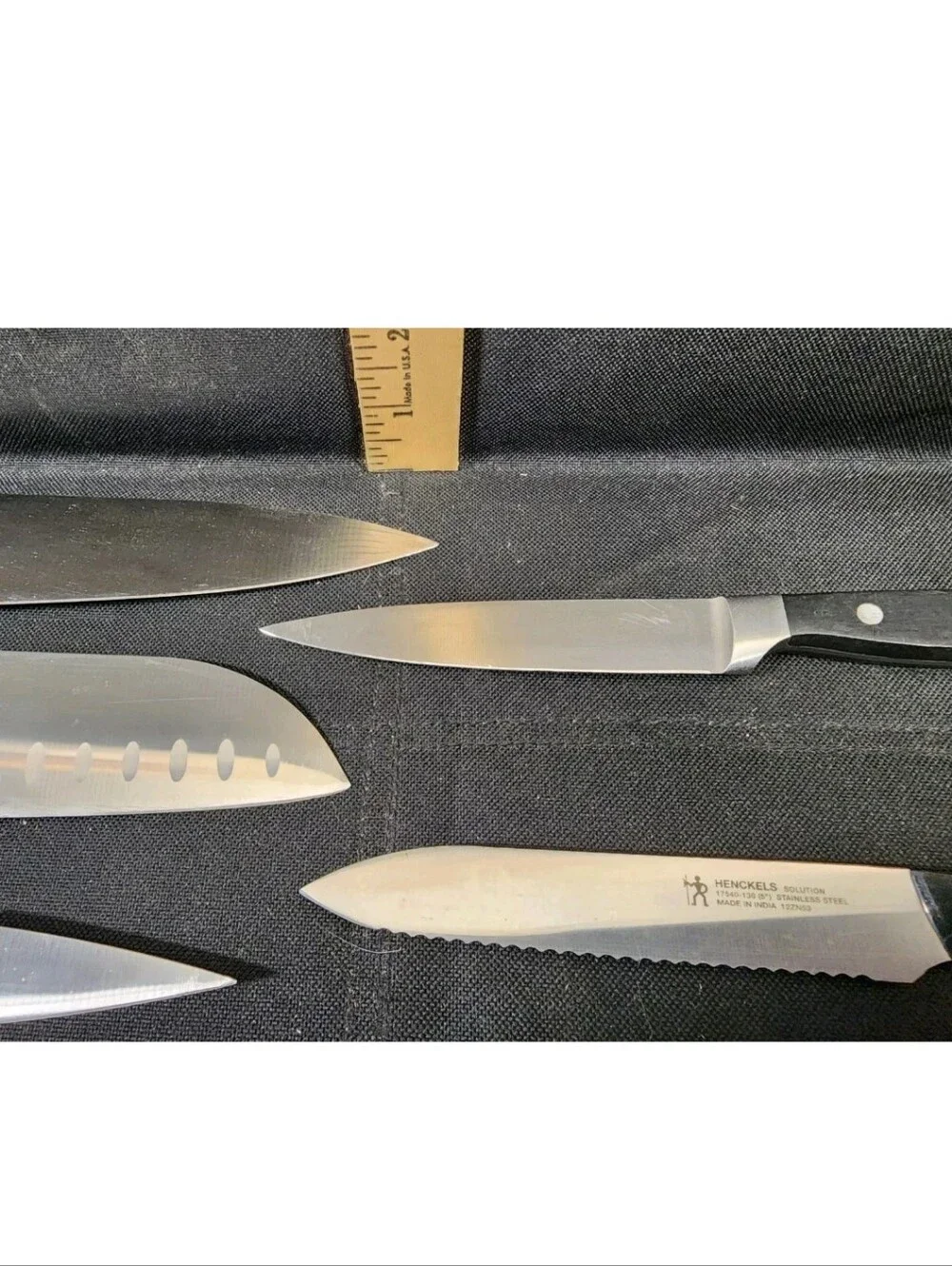 J.A. Henkels 9 Pc Knife Set With Block Used Ready2Use